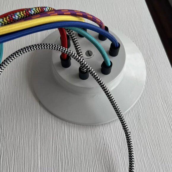 Colored Cords And Edison Bulbs Ceiling Fixture - Picture 7 of 7